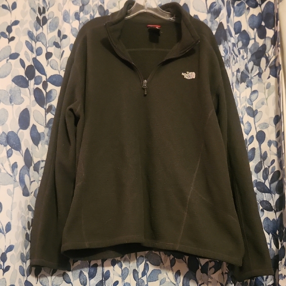 ❄️ EUC The North Face Charcoal Grey Quarter-Zip Pullover Size XXL - Picture 1 of 6